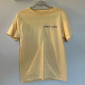 Salt Life The Real Deal Fishing T-shirt Yellow